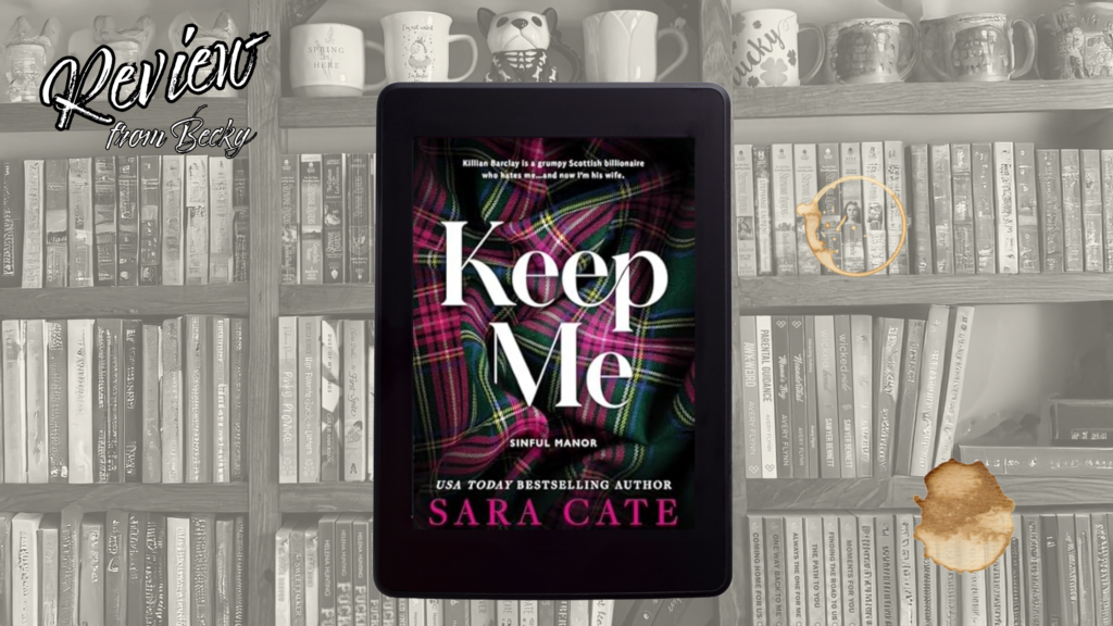 Review Keep Me by Sara Cate Bookcase and Coffee