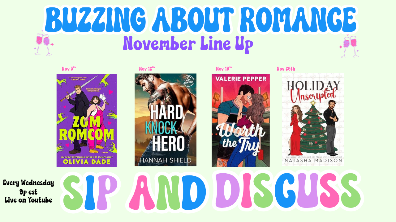 November Sip and Discuss Line Up - Bookcase and Coffee